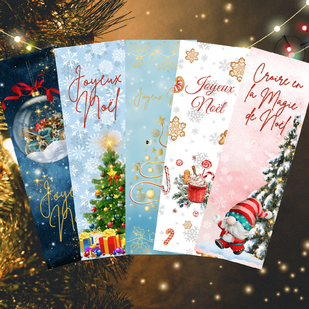 LOT - 5 Marque-pages Noël 2025