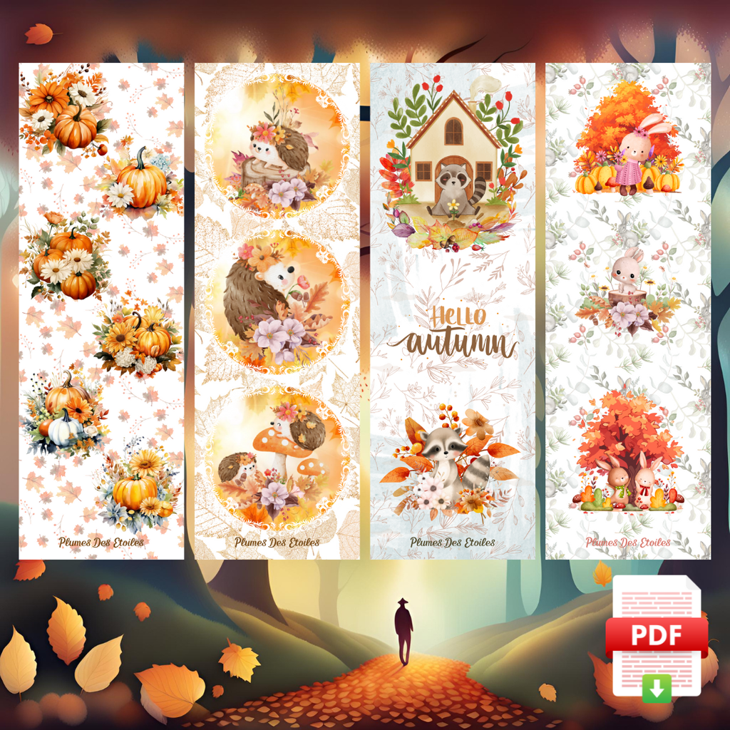 📥 Marque-Pages - Lot Automne 2024