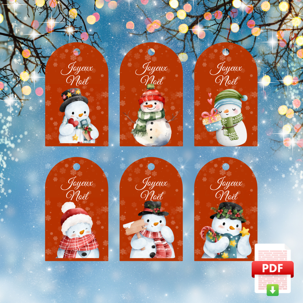 📥Etiquettes Cadeaux - Noël