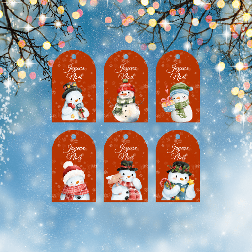 [XMAS24GIFTETIQ003] Etiquettes Cadeaux - Noël
