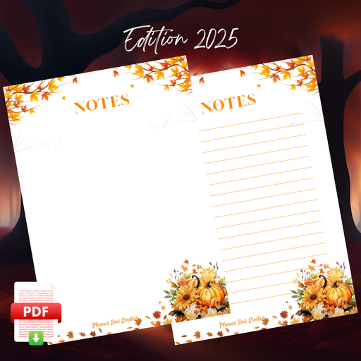[AUTUMN24BN005T] 📥 Bloc-Notes A6 - Citrouille