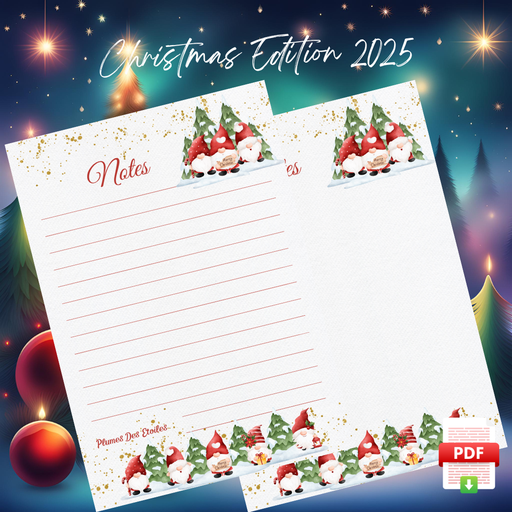 [XMAS24BN003T] ​📥 Bloc-Notes A6 - Famille lutin