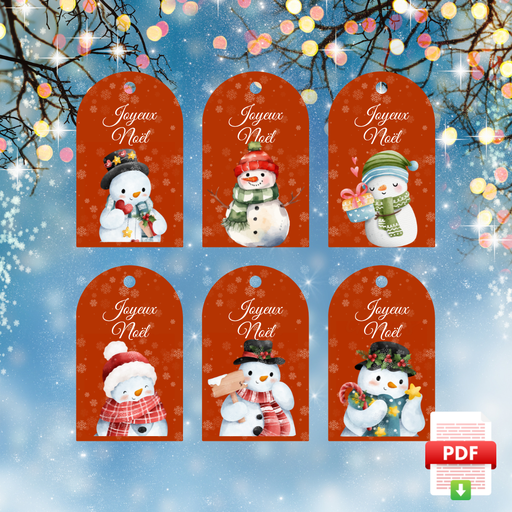 [XMAS24GIFTETIQ003T] 📥Etiquettes Cadeaux - Noël