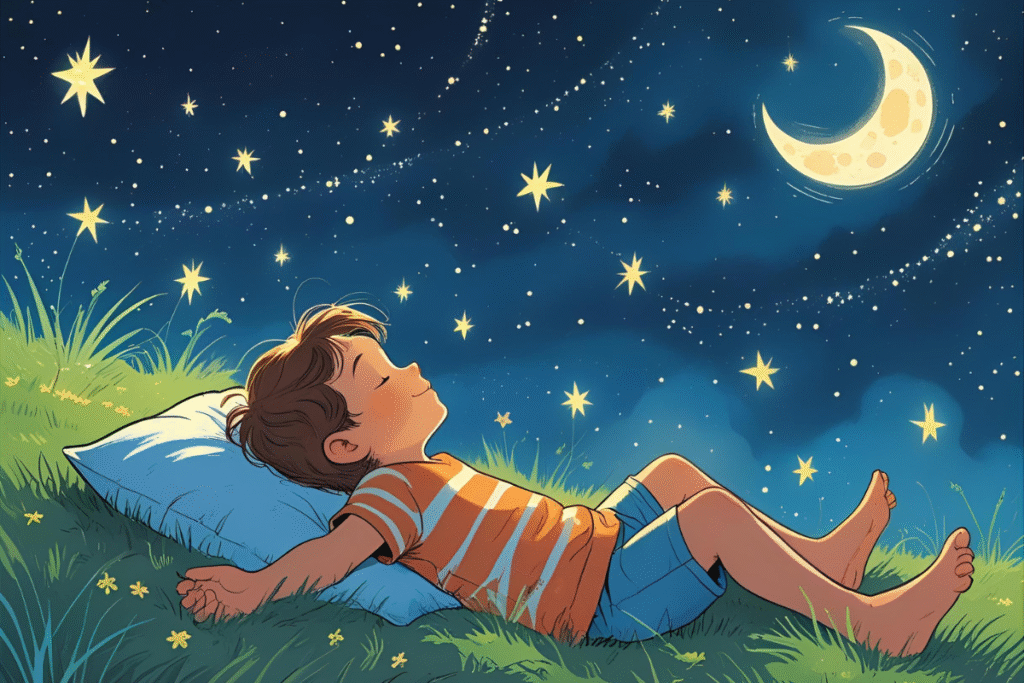 L’enfant et l’étoile endormie partent ensemble dans une aventure magique. Ce conte poétique apprend aux enfants l’importance de la patience, de l’amitié et de croire en la magie.