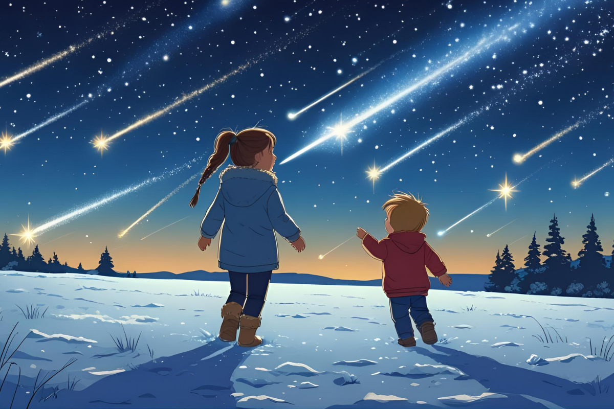 La danse des étoiles filantes émerveille tous les enfants. Dans ce conte poétique, découvrez comment un ciel étoilé peut inspirer courage, rêve et émerveillement.