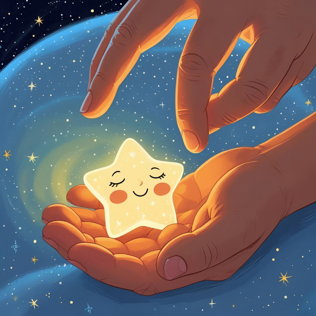 L’enfant et l’étoile endormie partent ensemble dans une aventure magique. Ce conte poétique apprend aux enfants l’importance de la patience, de l’amitié et de croire en la magie.