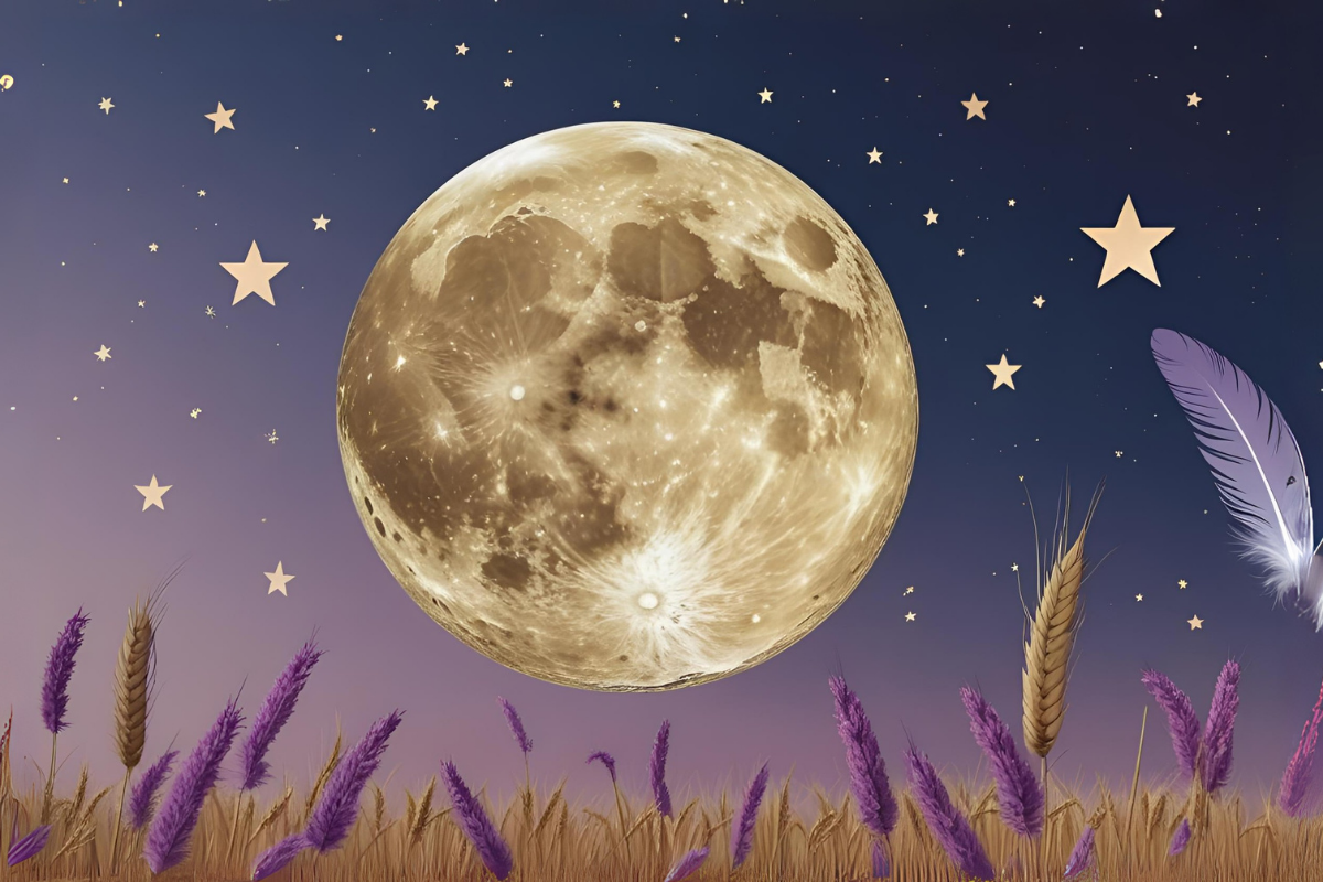 Découvre la symbolique et les rituels de la pleine lune des Moissons : gratitude, abondance et intentions pour l’automne.