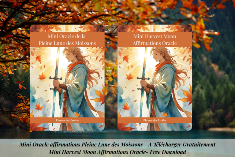 Mini Oracle d’affirmations Pleine Lune des Moissons – livret et cartes à imprimer