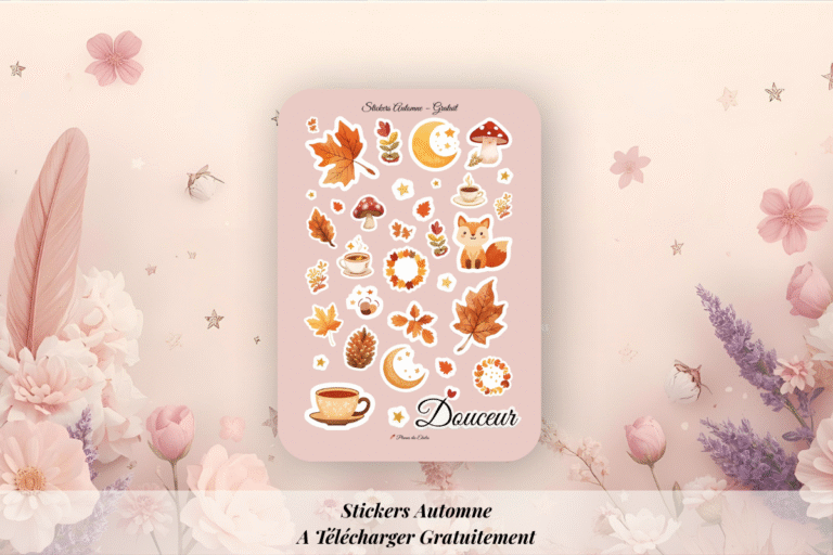 🍂 Ta planche gratuite de 34 stickers automne à télécharger gratuitement