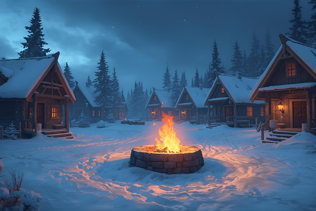 Découvre le conte « La flamme éternelle du village de glace », une histoire poétique d’espoir, de lumière et de solidarité au cœur de l’hiver.