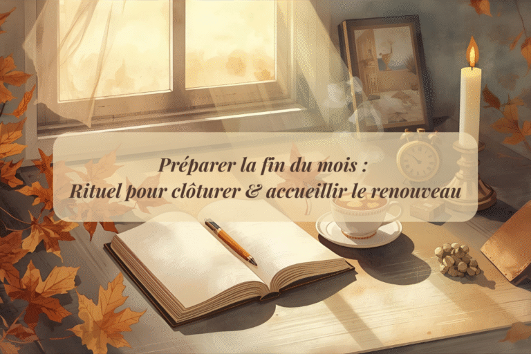 Préparer la fin du mois : un rituel pour accueillir le renouveau