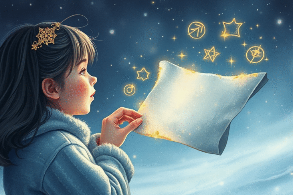 Un conte poétique où une jeune fille reçoit une lettre des étoiles et découvre sa mission de raviver l’espoir. Lumière, magie et sagesse céleste.