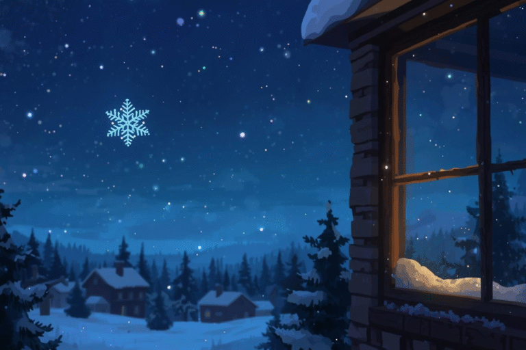 Un conte d’hiver poétique sur un petit flocon rêveur qui souhaite toucher le cœur des humains avant de fondre. Une histoire magique, douce et inspirante.