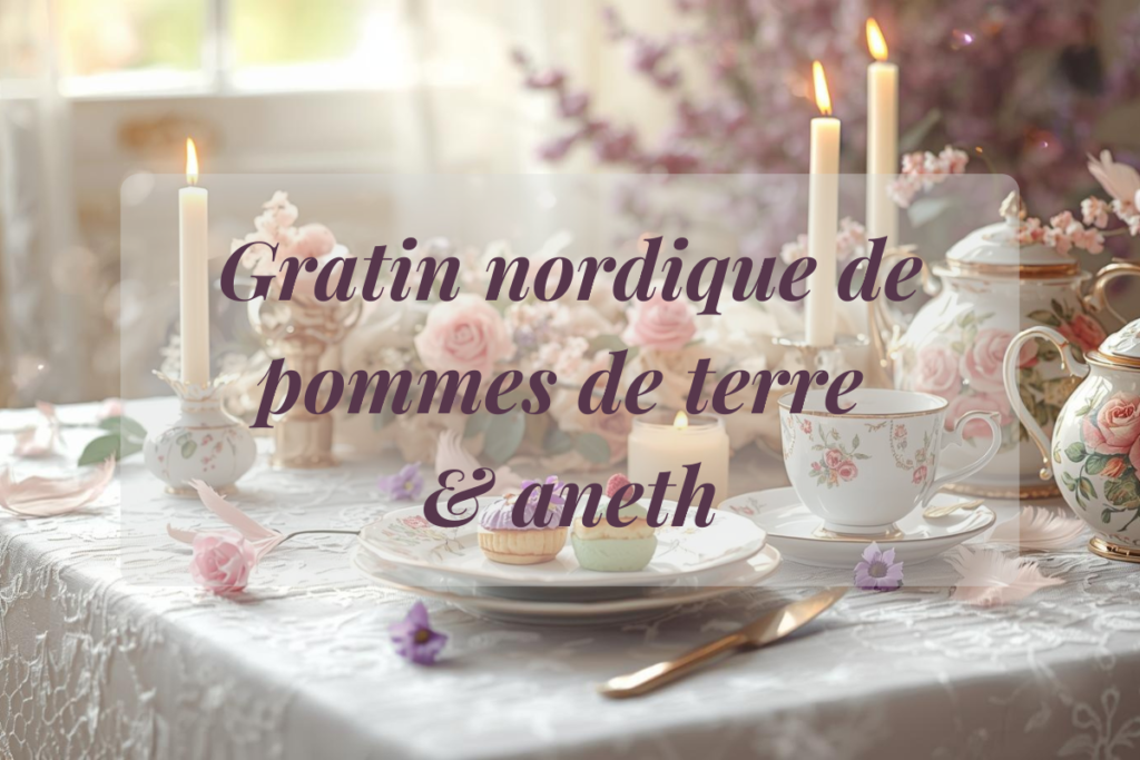 Un gratin nordique fondant aux pommes de terre et à l’aneth, inspiré des cuisines scandinaves, simple et réconfortant.