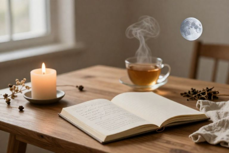 Un rituel de fin de mois doux et sacré pour faire le bilan, libérer l’ancien et inviter le renouveau. Une pratique guidée alignée aux cycles, à la Lune et aux saisons.