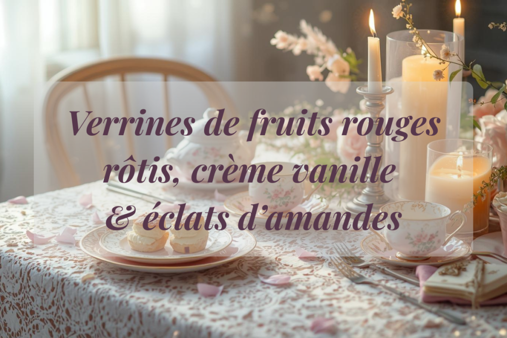 Verrines de fruits rouges, un dessert végétal, réconfortant et délicat, qui célèbre la douceur, la connexion et la lenteur du mois de février.